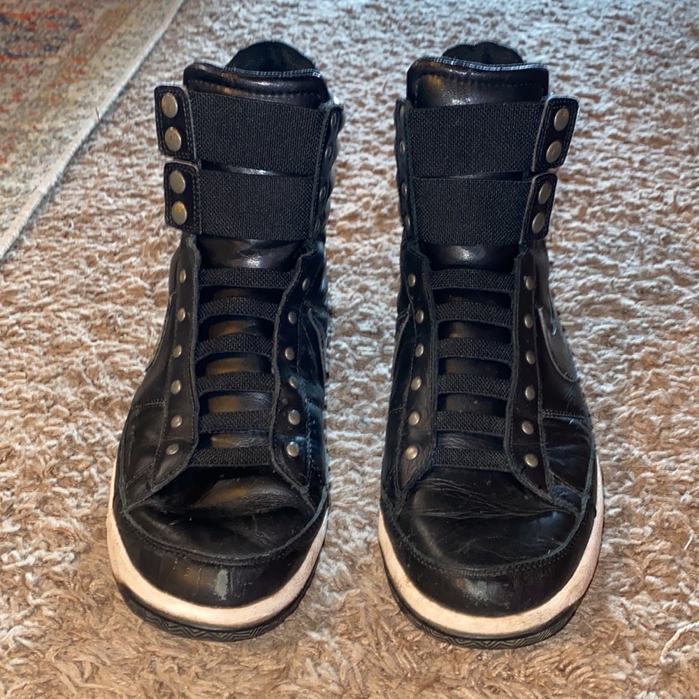 RARE Nike gamma force mid elastic lace snap front leather sneakers - Picture 3 of 13